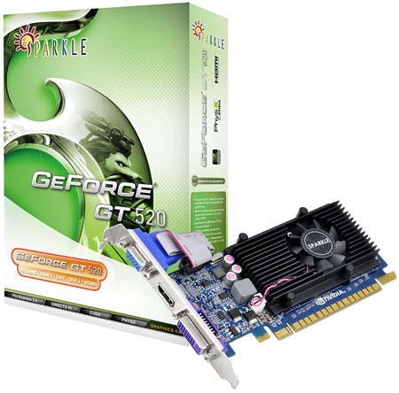 PNY и Sparkle представляют свои версии GeForce GT 520